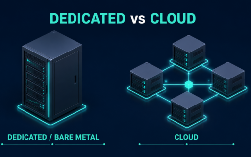 Comparison of dedicated bare metal server and cloud hosting infrastructure