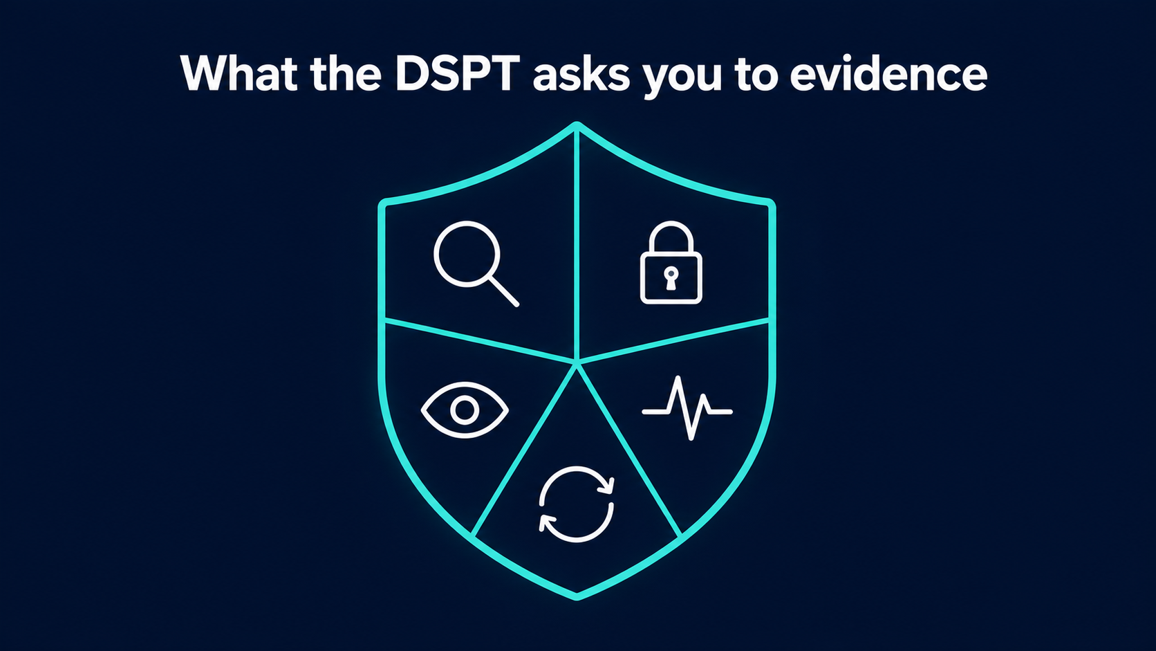Five-segment shield representing the CAF-aligned DSPT assessment outcomes