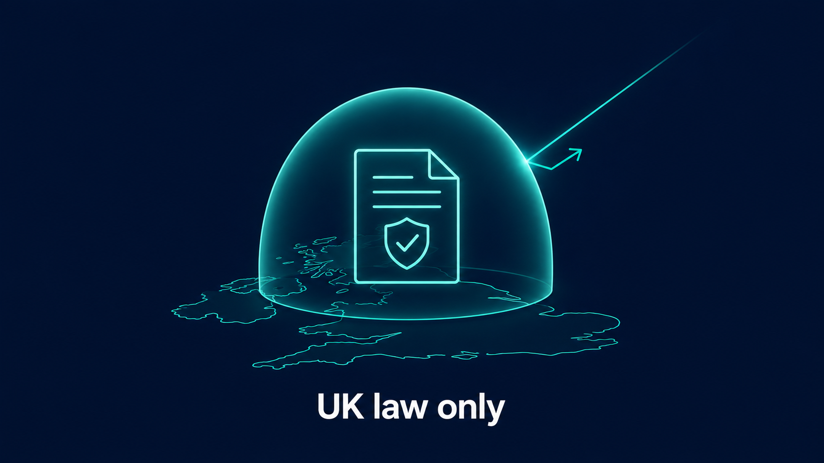 Patient data protected within a UK jurisdiction boundary, shielded from foreign legal access