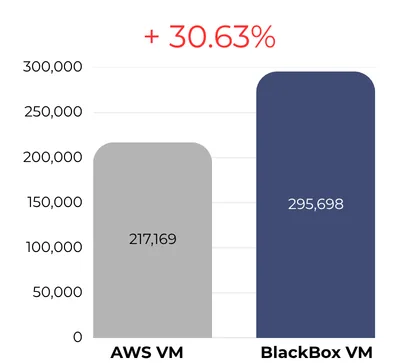 BlackBox Hosting vs AWS 2026 transactions per minute