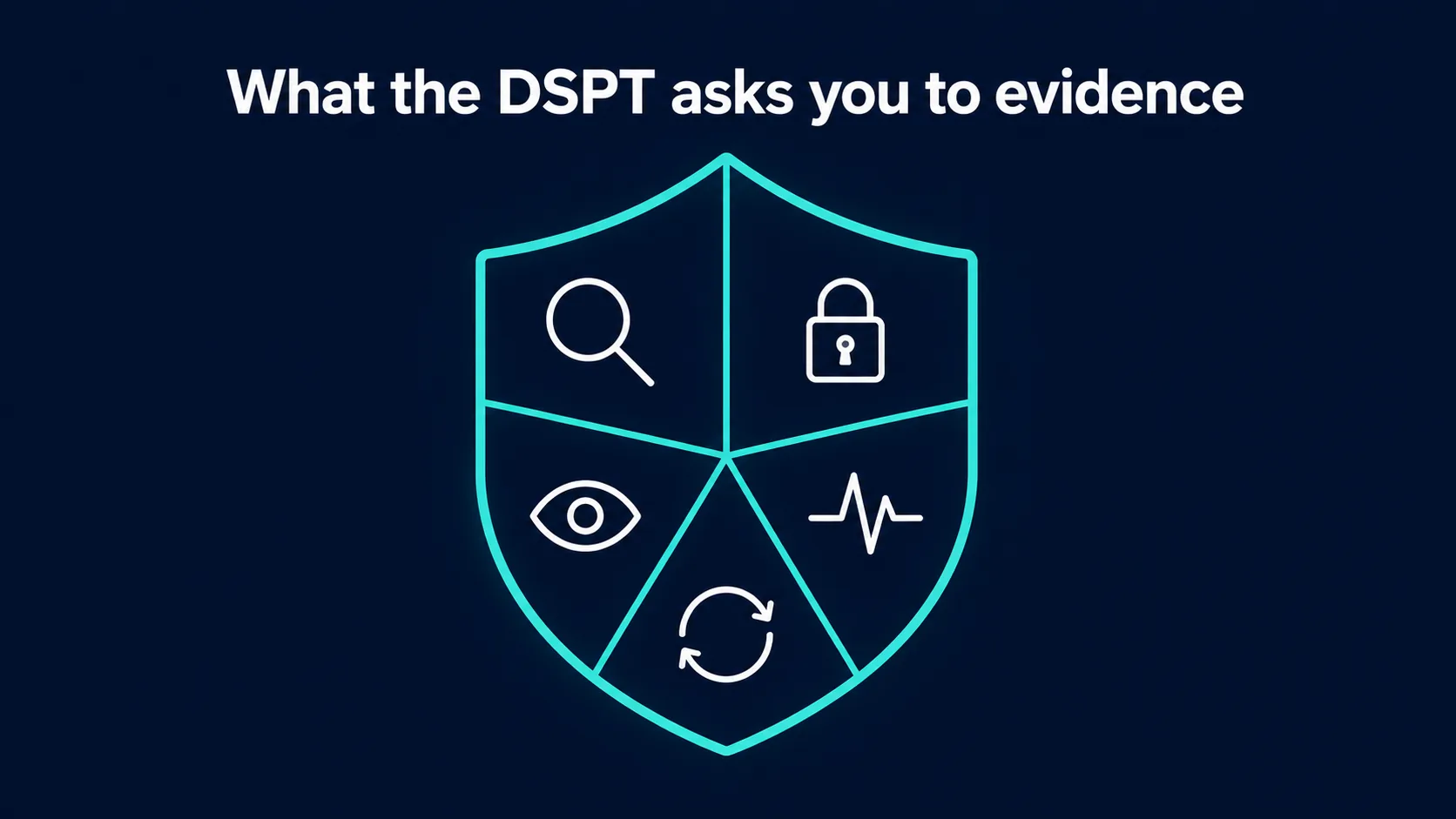 Five-segment shield representing the CAF-aligned DSPT assessment outcomes