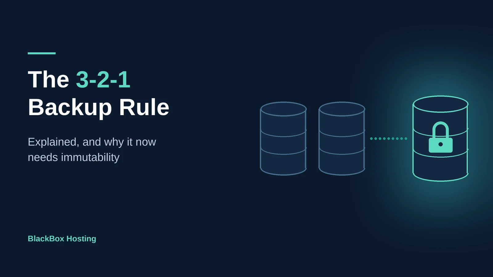 The 3-2-1 backup rule - three copies of your data, with one immutable copy kept offsite